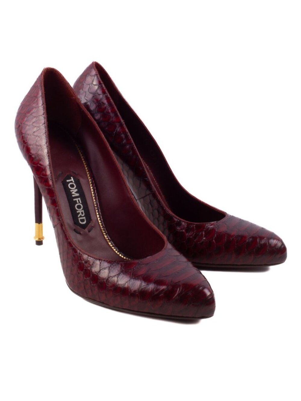 TOM FORD DARK RED PYTHON SNAKE SKIN LEATHER SHOES